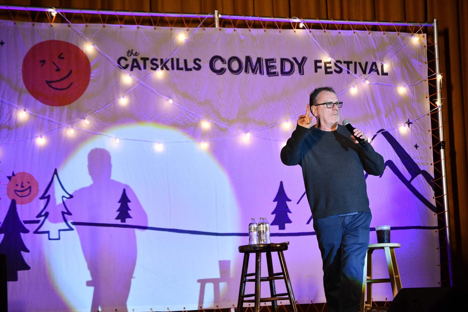 Colin Quinn headlining on the Community Theatre stage