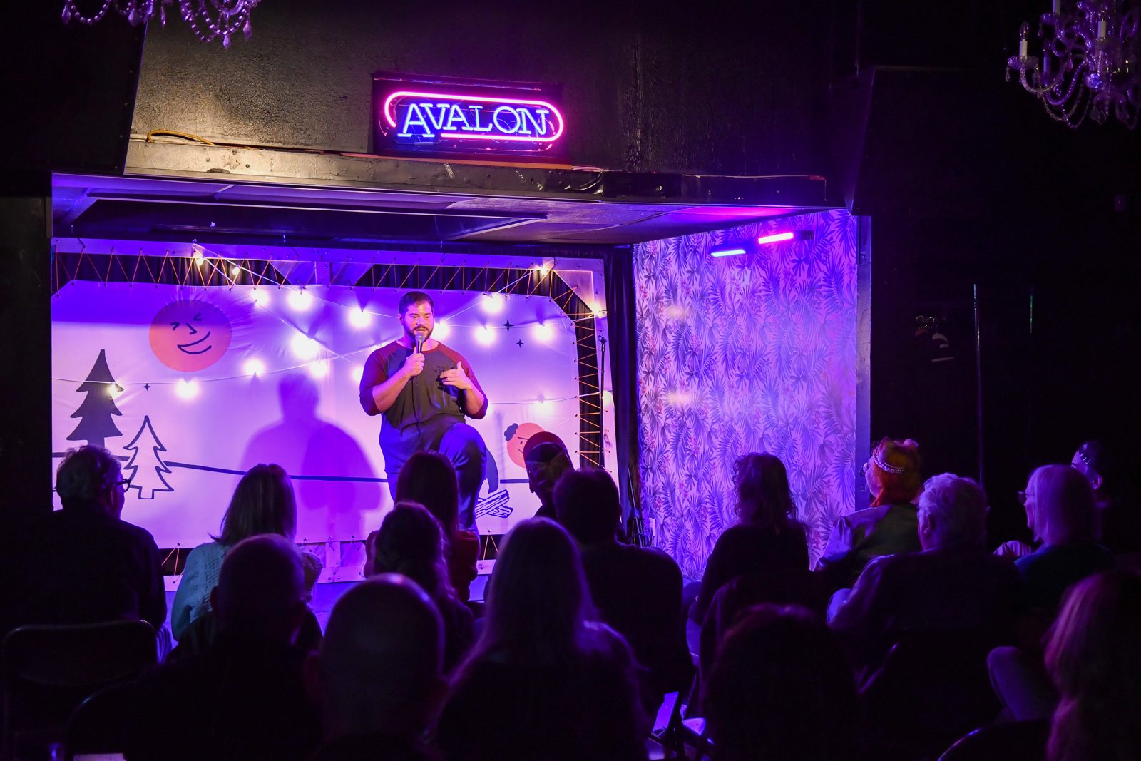 A packed, glowing room at The Avalon Lounge