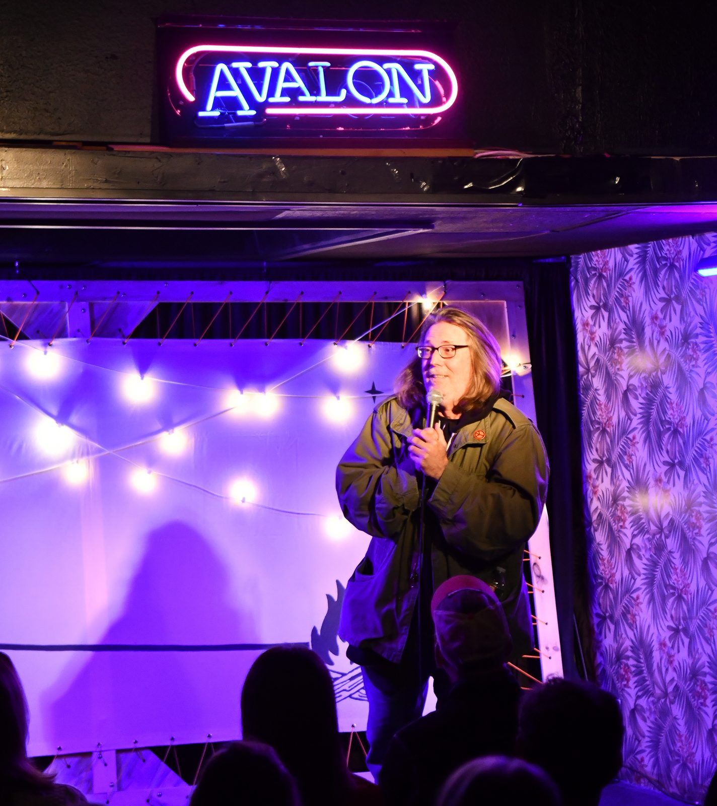 Comedian working the crowd at The Avalon Lounge