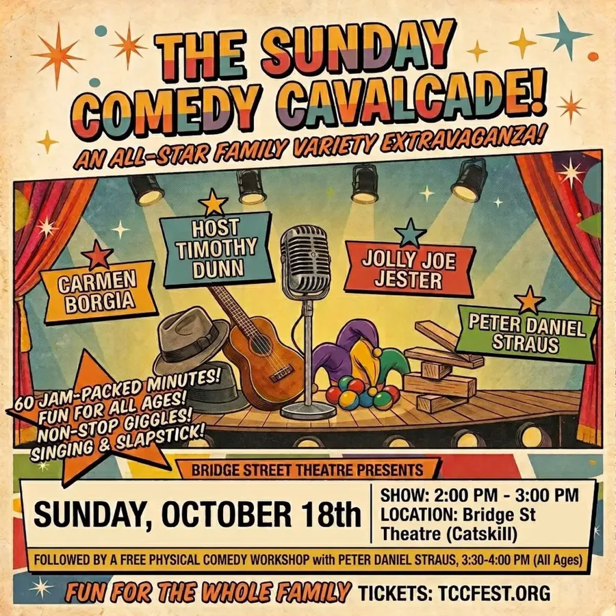 Poster artwork for The Sunday Comedy Cavalcade! (Family Fun Show)