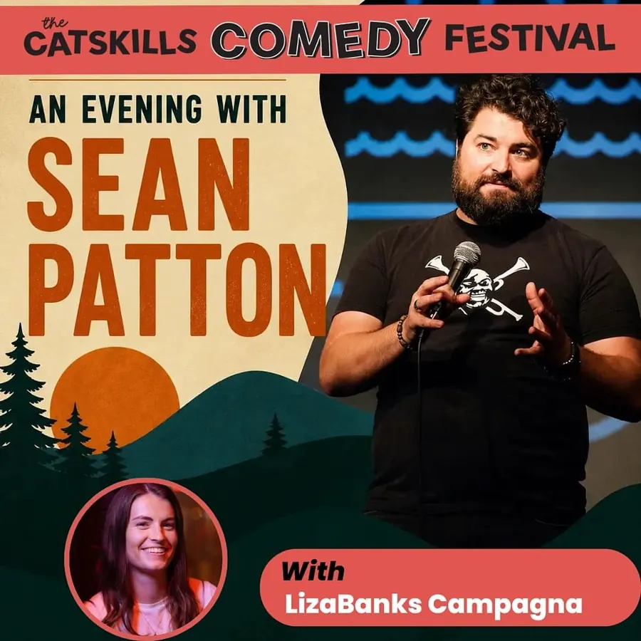 Poster artwork for An Evening with: Sean Patton (w/LizaBanks Campagna)